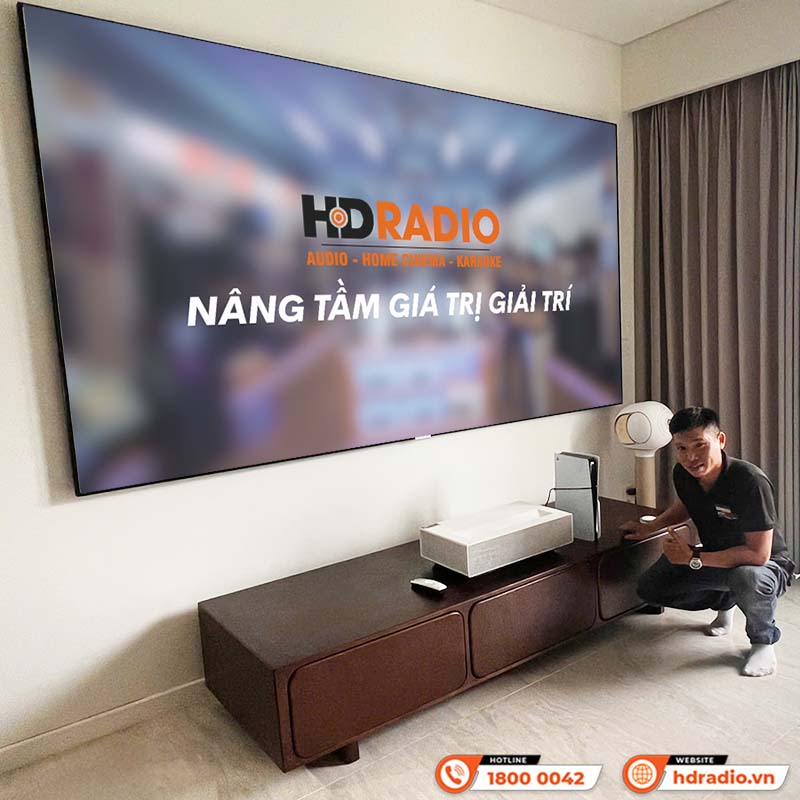 Lắp đặt Hệ thống âm thanh trình chiếu cho anh Phú