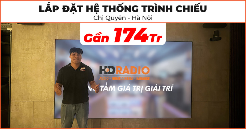 Hệ thống trình chiếu cao cấp của chị Quyên 