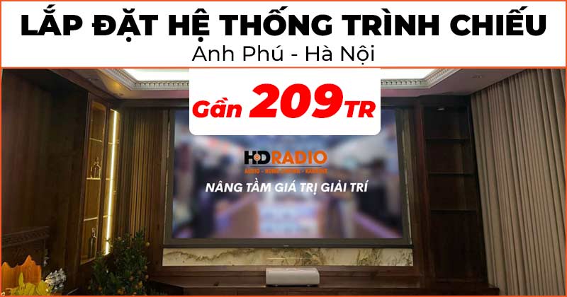Lắp đặt Hệ thống trình chiếu Cao Cấp trị giá gần 209 triệu đồng cho anh Phú ở Quận Nam Từ Liêm, Hà Nội (Samsung LSP9T, Grandview LF-MI120)