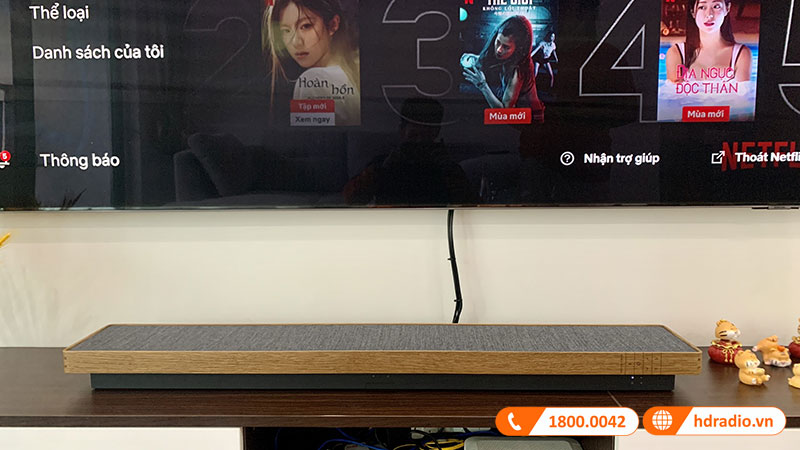 Loa nghe nhac cua chi Hanh