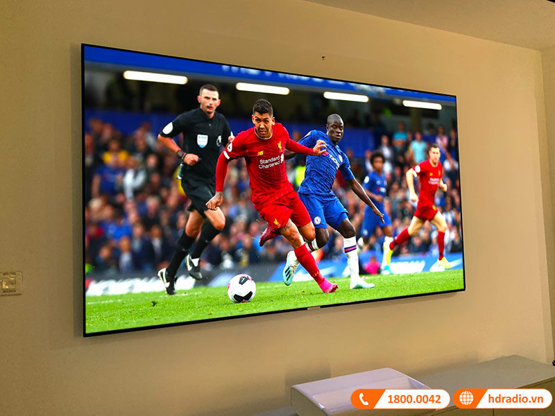 Lắp đặt hệ thống Máy Chiếu, Màn Chiếu Cao Cấp hơn 100 triệu để phục vụ World Cup 2022 Cho Anh Thông ở Hà Nội 