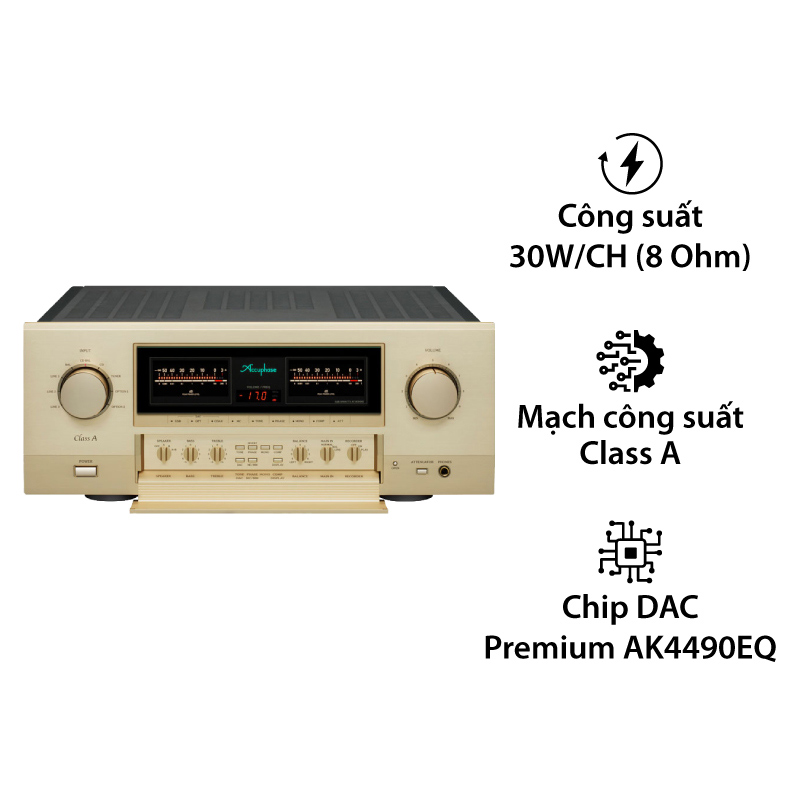 Amply Accuphase E650, 2 Kênh, Công Suất 30W/CH (8 Ohm)