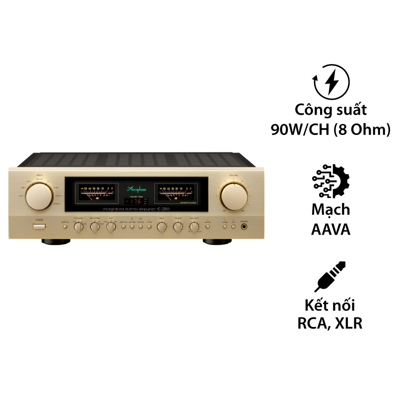 Amply Accuphase E280, 2 Kênh, 90W/CH (8 Ohm)