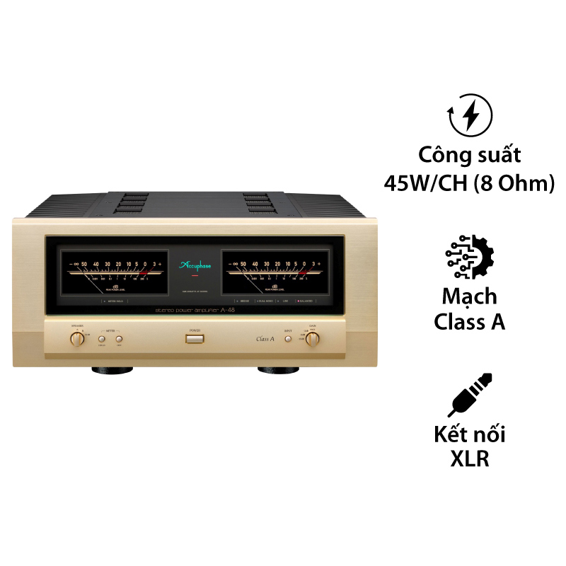 Power Amply Accuphase A-48, 2 Kênh, 45W/CH (8 Ohm)