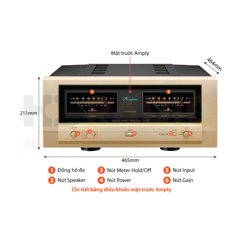 Chú thích Power Amply Accuphase A-48