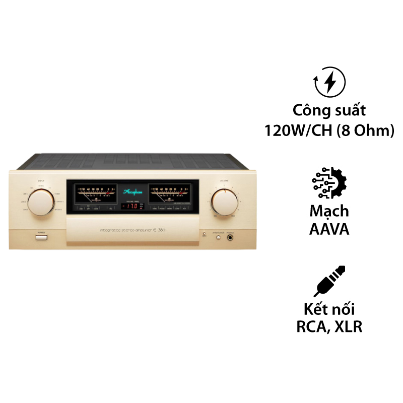 Amply Accuphase E380, 2 Kênh, 120W/CH (8 Ohm)