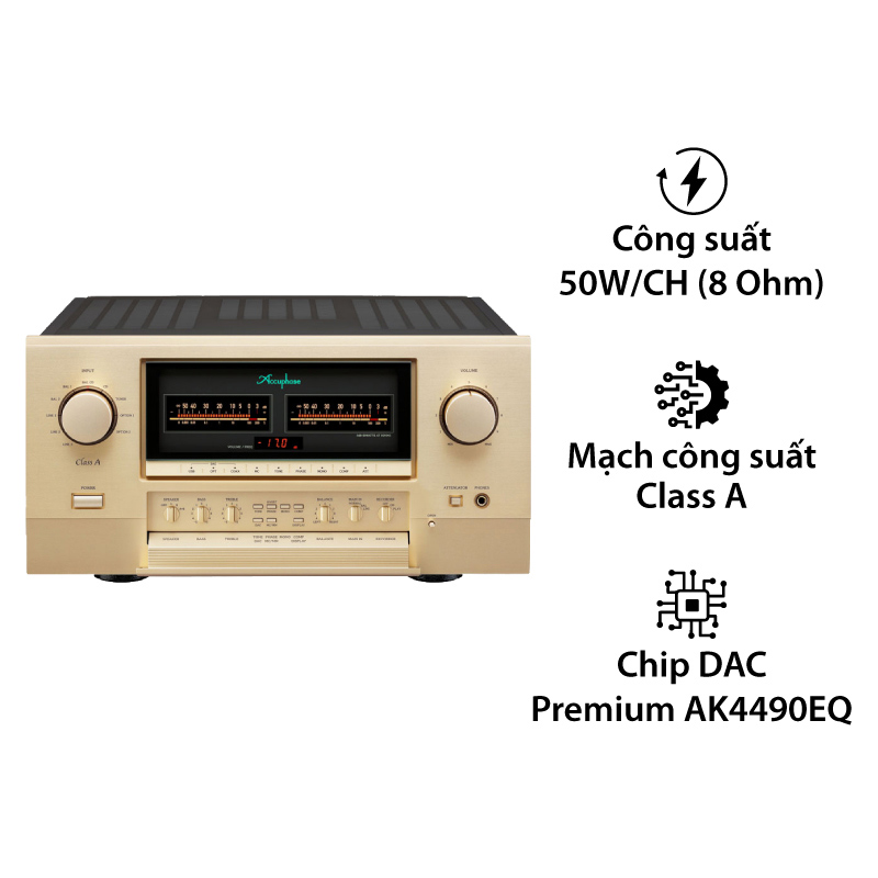 Amply Accuphase E800, 50W/CH (8 Ohm)