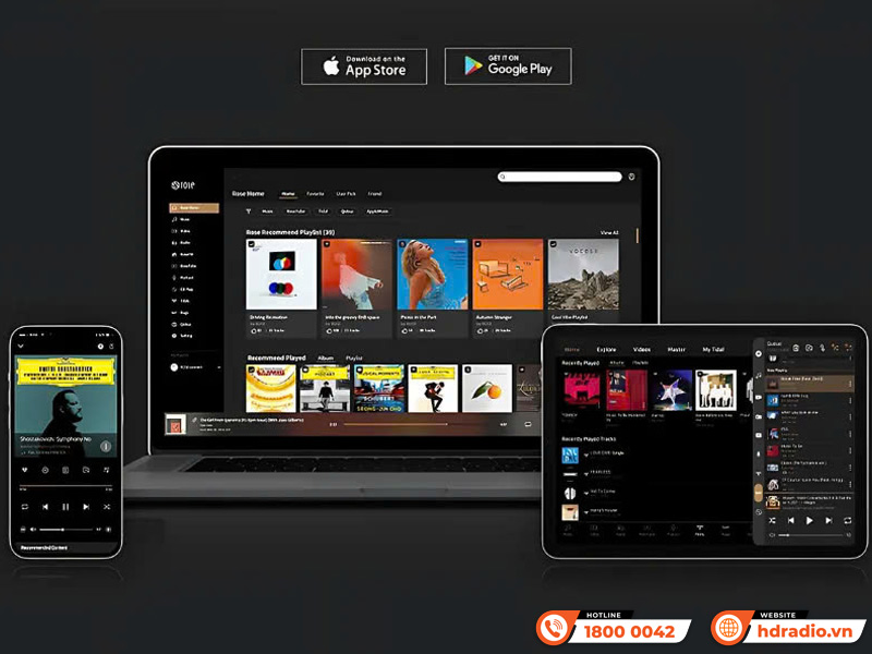 App Điều khiển Amply HiFi Rose RS520