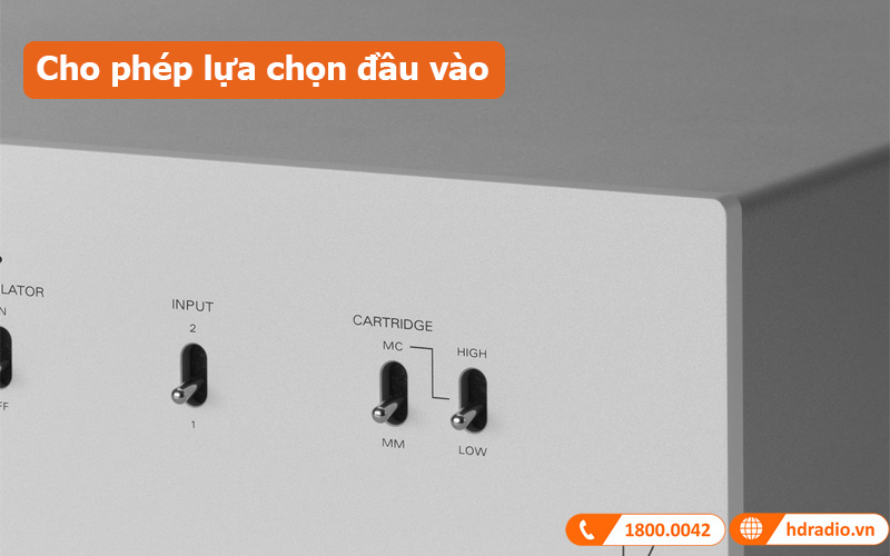 Phono preamply Luxman E-250 Cho phép lựa chọn đầu vào