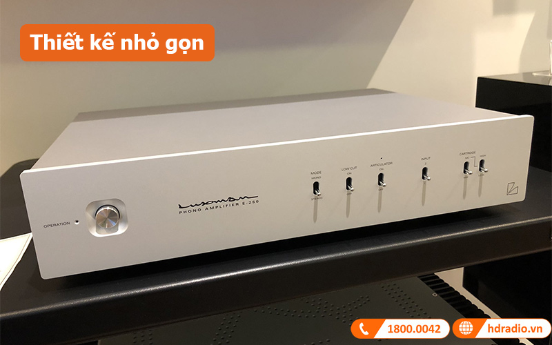 Phono preamply Luxman E-250 Thiết kế nhỏ gọn