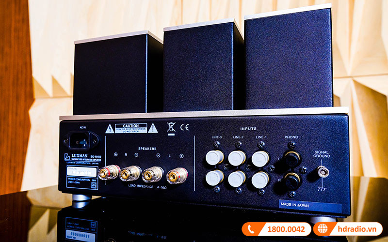 mặt sau của Amply đèn Luxman SQ-N150