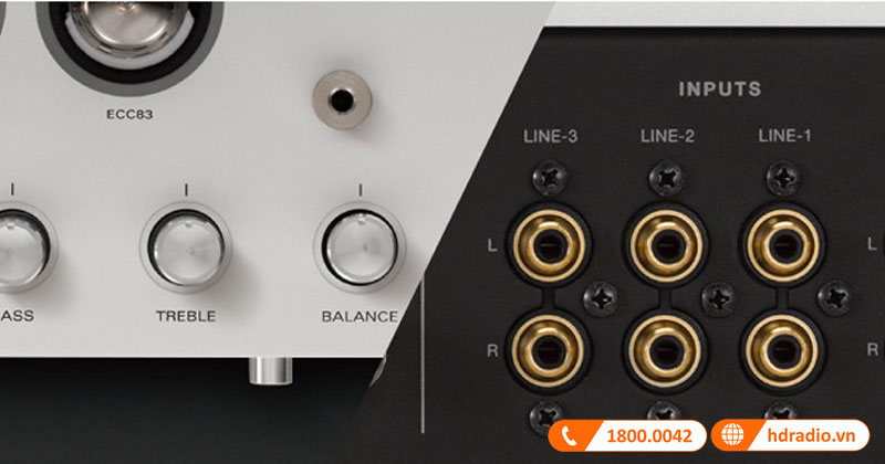 cung cấp ba đầu vào dòng và phần phono MC/MM