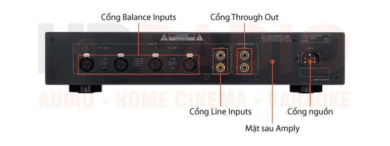 Chú thích Headphone Amply Luxman P-700U