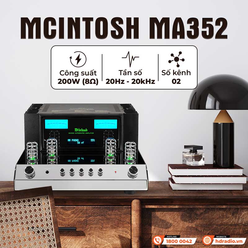 Amply Đèn McIntosh MA352, 2 Kênh, 200W/CH (8 Ohm)-4