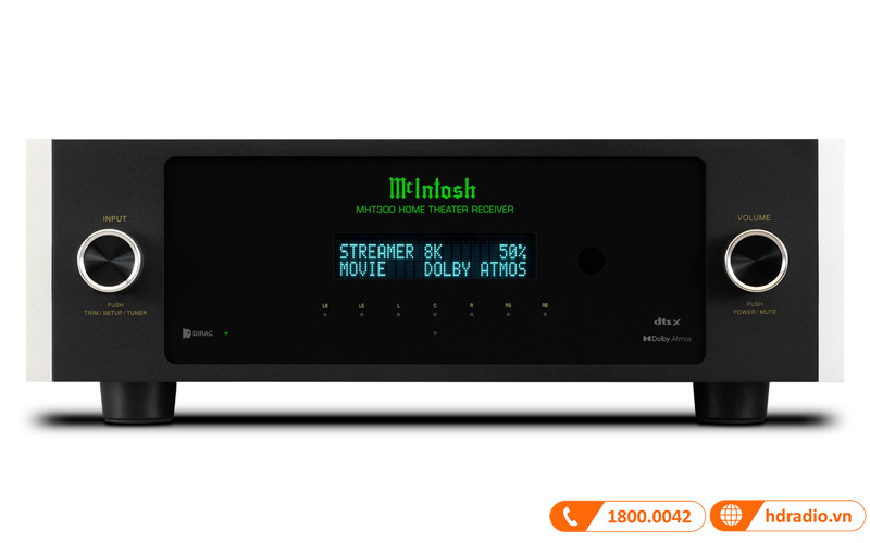 Amply McIntosh MHT300 (7.2 kênh, 150W/CH, Optical, Coaxial, HDMI, USB)-1