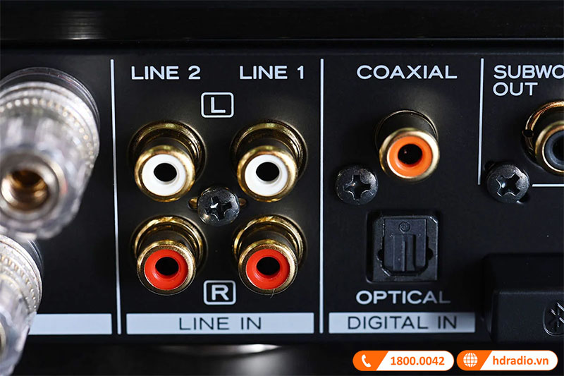 Hai cặp đầu vào âm thanh linh hoạt