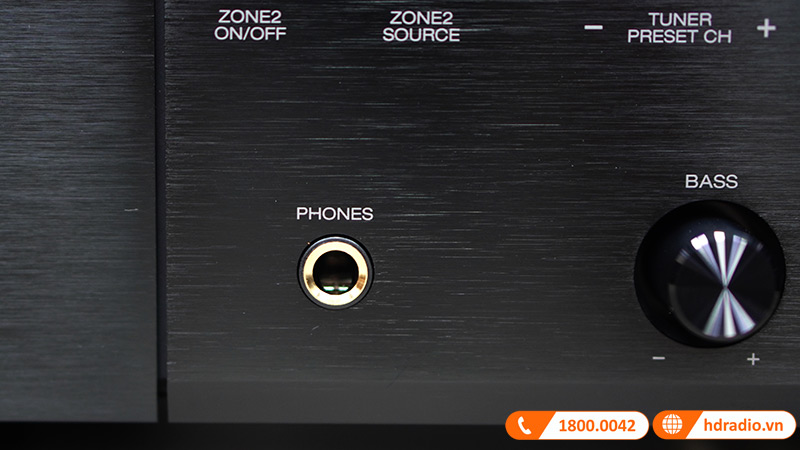cổng phones trên Amply Denon DRA-800H