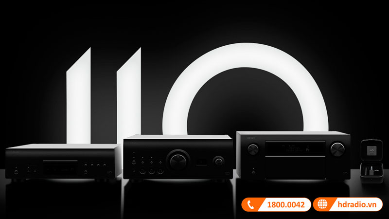 bộ 3 sản phẩm nằm trong bộ kỉ niệm 110 năm của Denon