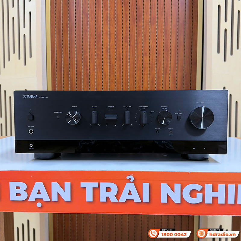 Amply Yamaha R-N800A, 2 Kênh, 120W/CH (6Ohm), Phono, Optical, Bluetooth, Wifi, Airplay-2