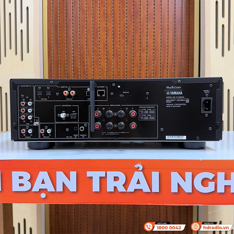 Amply Yamaha R-N800A, 2 Kênh, 120W/CH (6Ohm), Phono, Optical, Bluetooth, Wifi, Airplay-6
