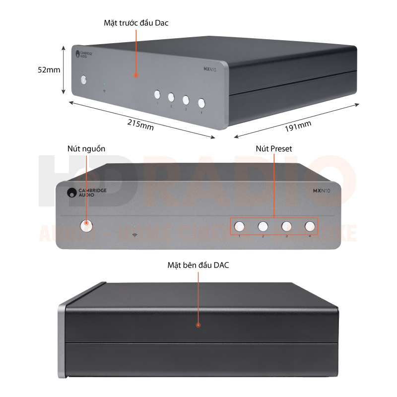 Chú thích Network Player Cambridge Audio MXN10