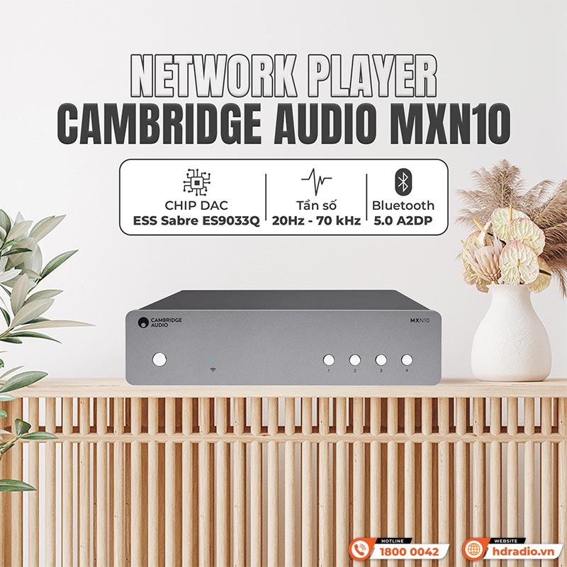DAC Cambridge Audio MXN10, Network Player, ESS Sabre ES9033Q, Bluetooth, Optical, Wifi, USB, RCA-1