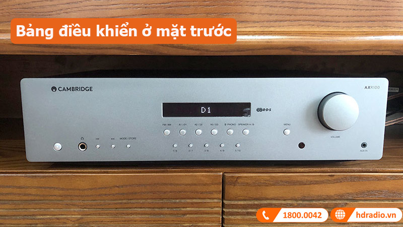 Amply Cambridge Audio AXR100 bảng điều khiển 