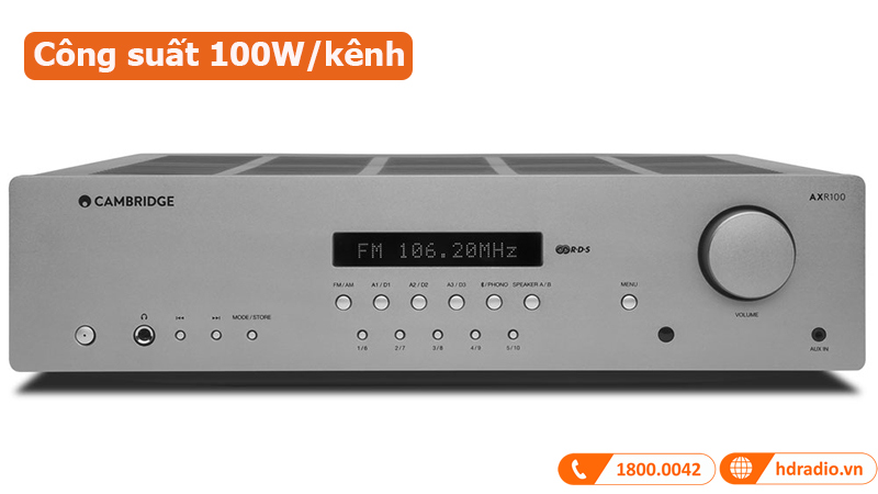 Amply Cambridge Audio AXR100 công suất 100W/Kênh 