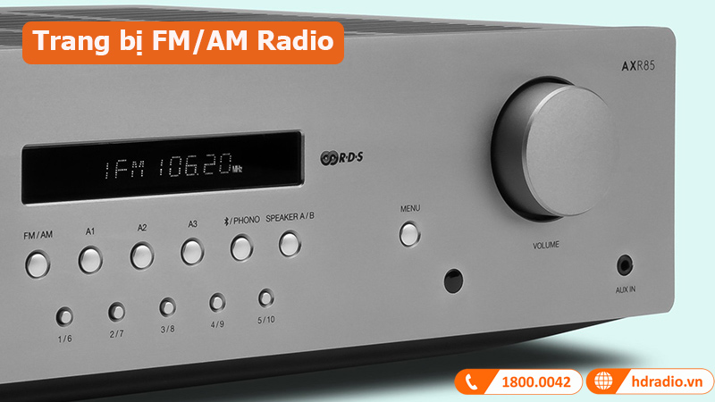 Amply Cambridge Audio AXR85 trang bị chức năng FM/AM Radio