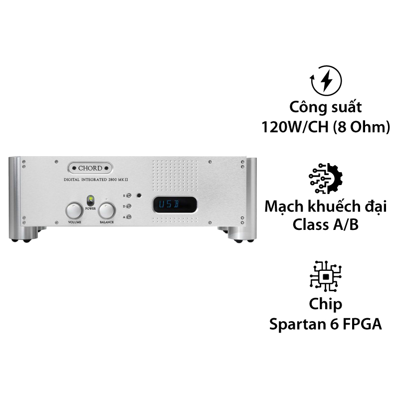 Amply Chord CPM 2800 MKII, 120W/CH (8 Ohm), Bluetooth
