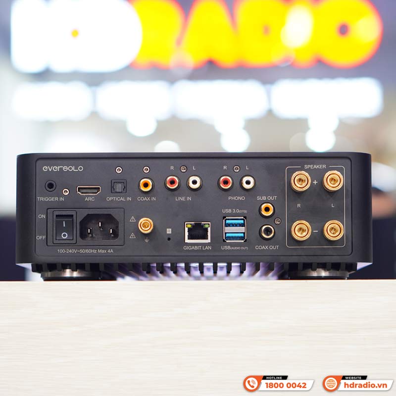 Amply Eversolo Play CD Edition, 2 kênh, 60W ở 8ohm và 110W ở 4ohm, Music Streamer, DAC, Bluetooth 5.3, HDMI ARC, Optical, Coaxial-8