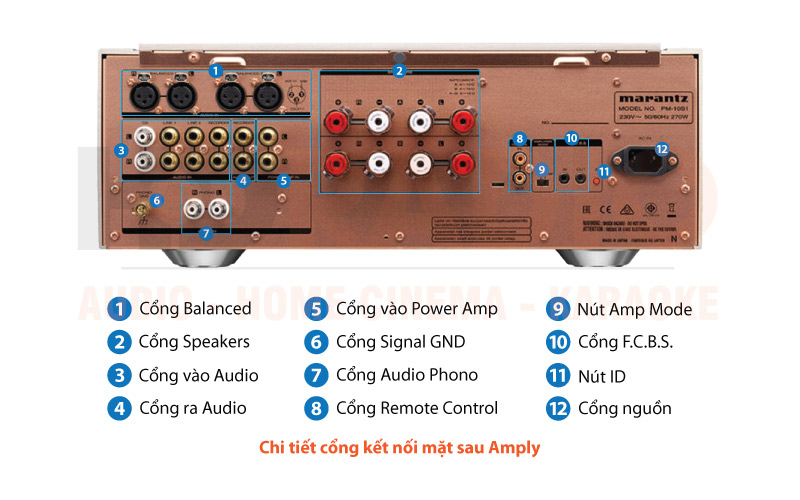 Chú thích amply Marantz PM-10