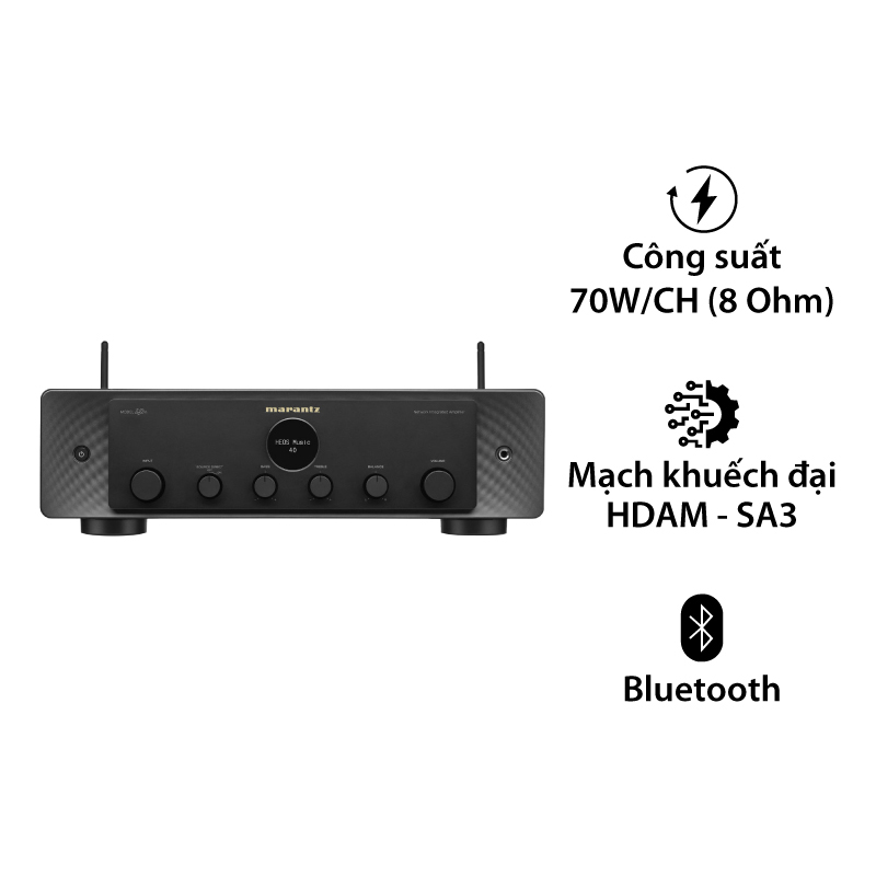 Amply Marantz Model 40n, 2 Kênh, 70W/CH (8 Ohm), Bluetooth