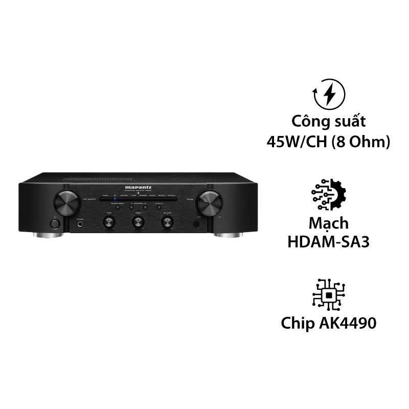 Amply Marantz PM6007, 2 Kênh, 45W/CH (8 Ohm)