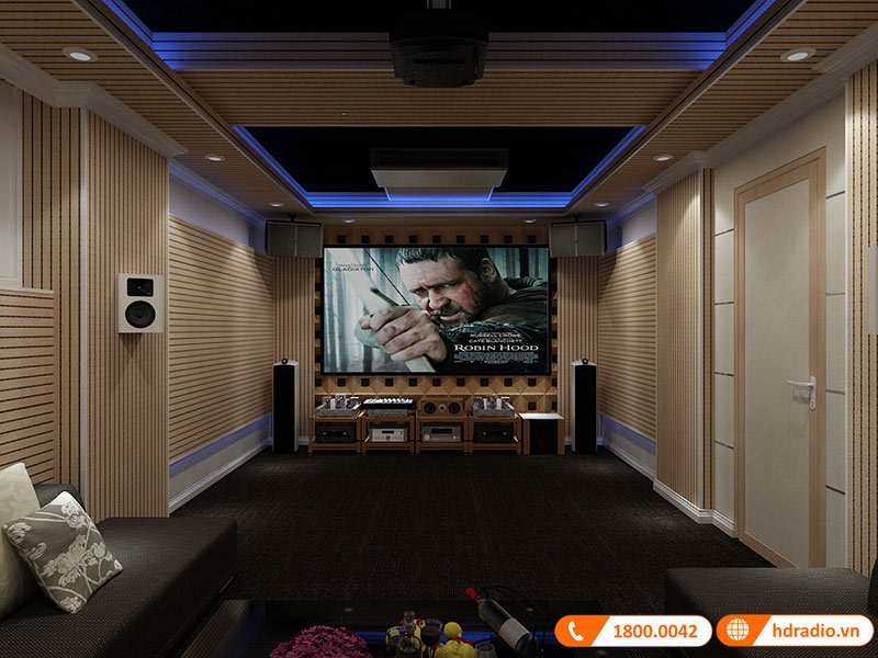 Thiết kế phòng chiếu phim gia đình anh Duy Vinhomes Reverside