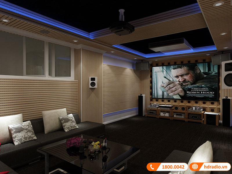 Thiết kế phòng chiếu phim gia đình anh Duy Vinhomes Reverside