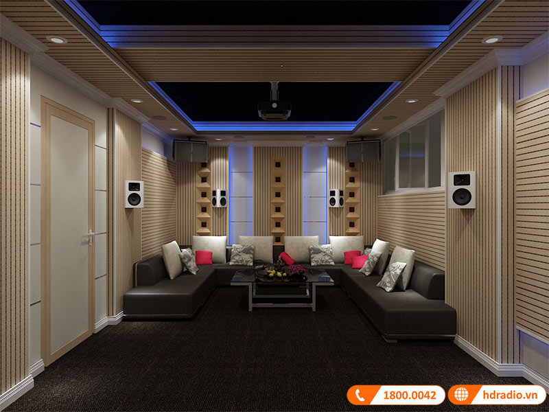 Thiết kế phòng chiếu phim gia đình anh Duy Vinhomes Reverside