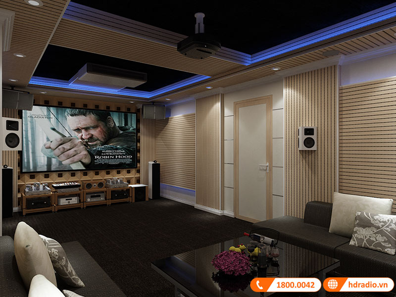Thiết kế phòng chiếu phim gia đình anh Duy Vinhomes Reverside