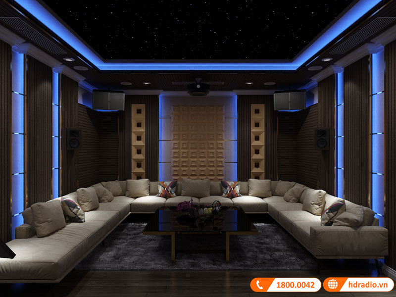 Thiết kết phòng chiếu phim gia đình anh Thắng Vinhomes Reverside