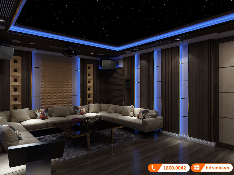 Thiết kết phòng chiếu phim gia đình anh Thắng Vinhomes Reverside