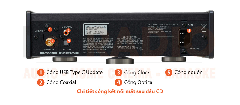 Chú thích Đầu CD TEAC PD 505T