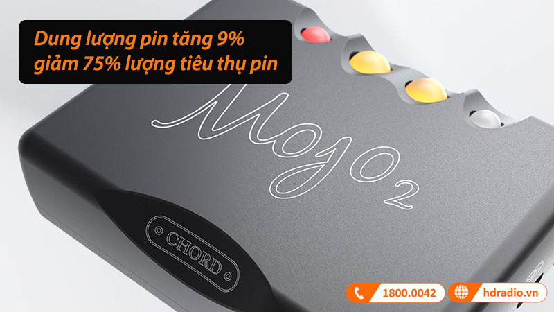 Dung lượng pin của Mojo 2 được cải thiện