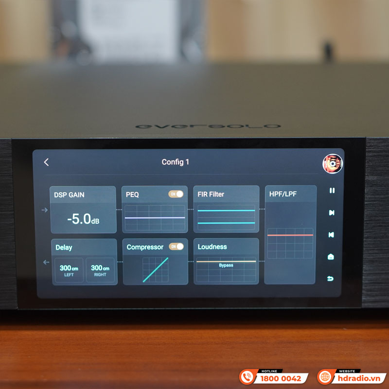Music server Eversolo DMP-A8, Pre Amp, DAC AK4499EX và AK4191EQ, Network streamer, Bluetooth, 4GDDR4 kết hợp 64GeMMC-14