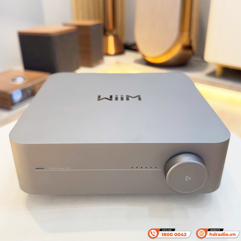 Amply WiiM Amp Pro, 2 kênh, 60W/kênh ở 8ohm 120W/CH ở 4ohm, DAC ESS ES9038Q2M, Network Streamer, Bluetooth-4