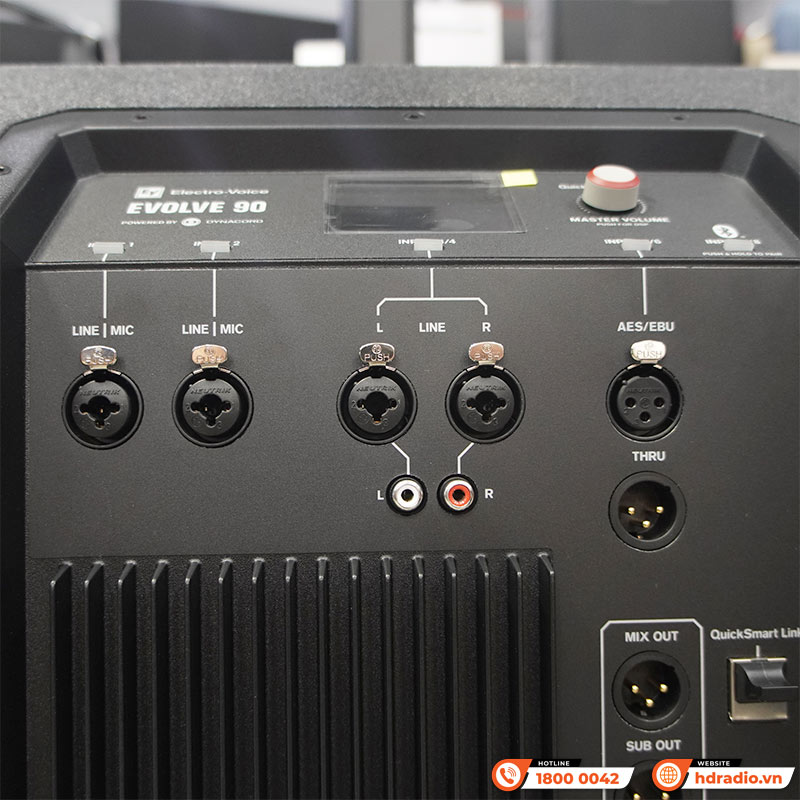 Loa Electro voice Evolve 90, Công suất 2000W (28 Hz - 20 kHz) SPL 134 dB, XLR, RCA, Bluetooth, APP Electro-Voice QuickSmart Mobile-11