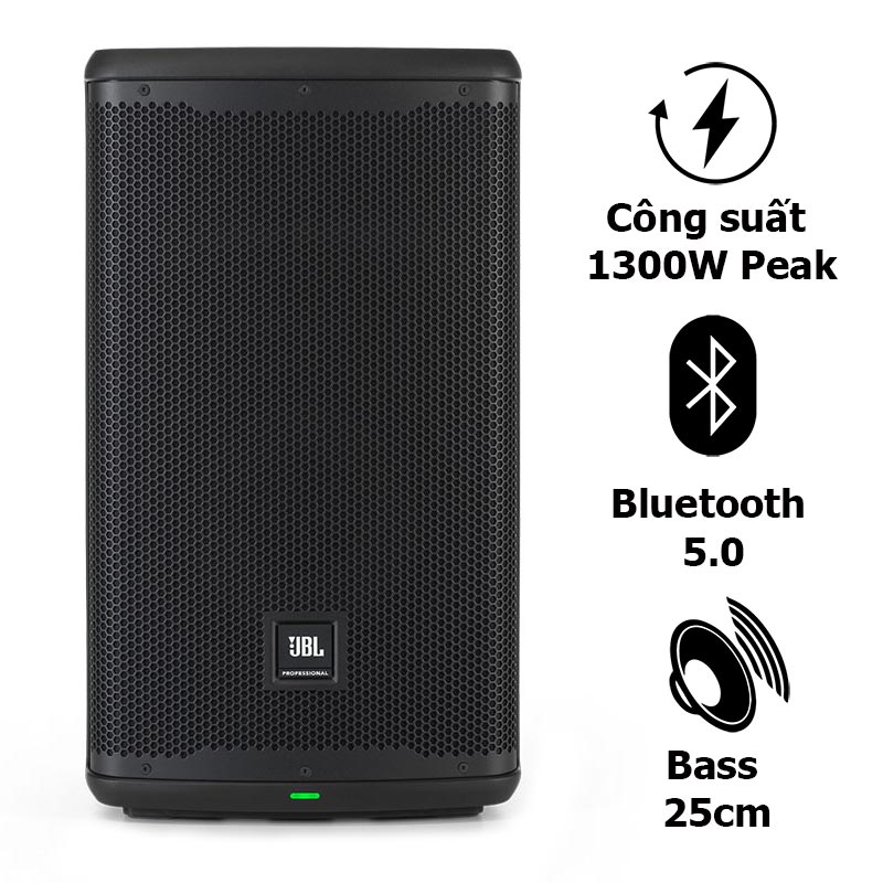 Loa JBL Eon 710 Chính Hãng, Bass 25 cm, Công Suất (1300W Peak, 650W RMS), Mixer 3 kênh, LCD, Bluetooth, XLR