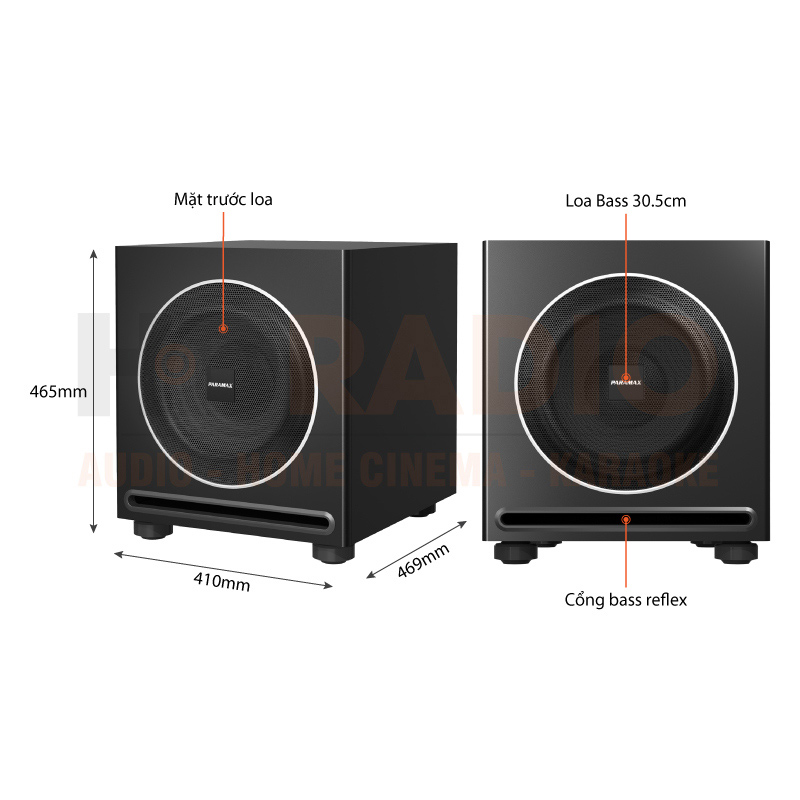 Chú thích Loa sub Paramax 1000