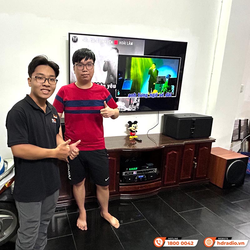 Dàn Karaoke Wharfedale HK37 (Wharfedale 5190, Công suất, DK1000, Micro Không dây)-6