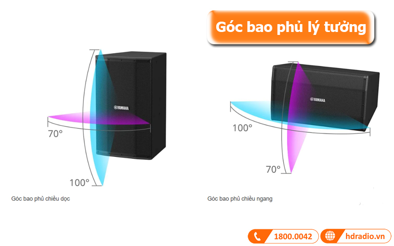 Loa Yamaha VKE2010, Bass 25cm, Công suất đỉnh 1200W, Độ nhạy 95dB-3