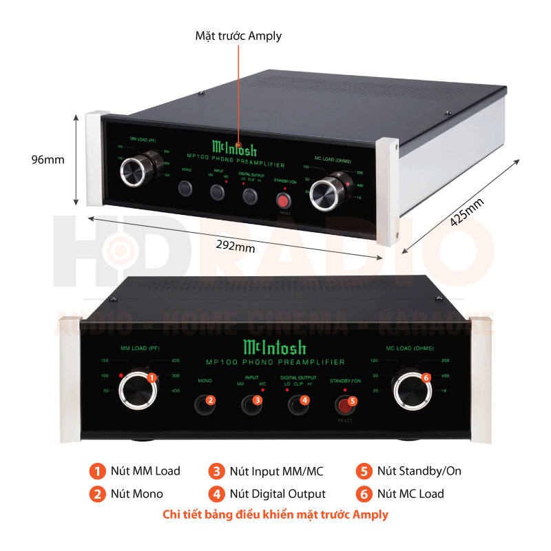 Chú thích Phono Preamp McIntosh MP100